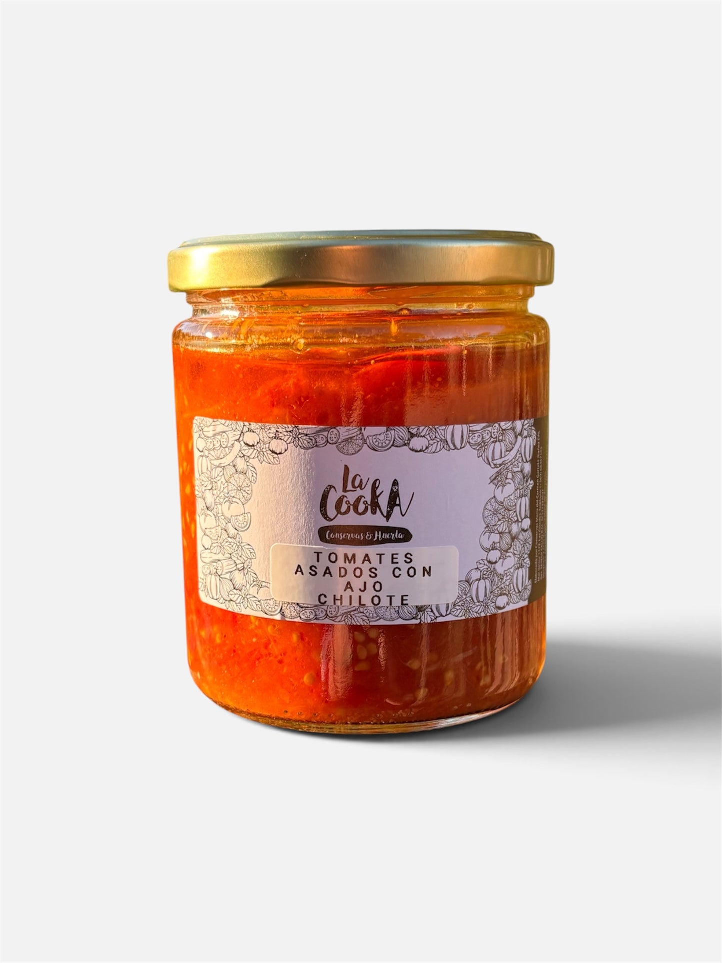 Tomates asados con ajo chilote